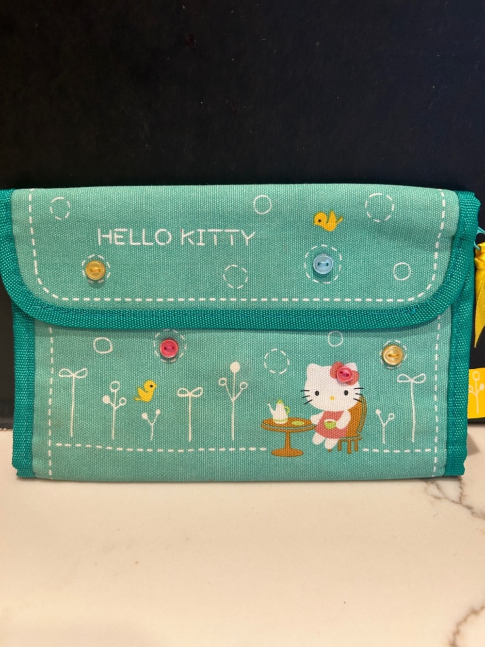 Hello Kitty 2004 Teal Vintage Cloth Wallet